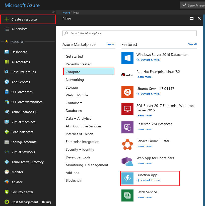 from Azure portal to find out